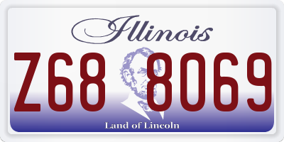 IL license plate Z688069