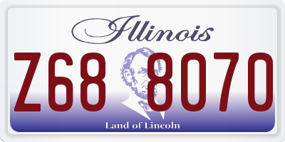 IL license plate Z688070