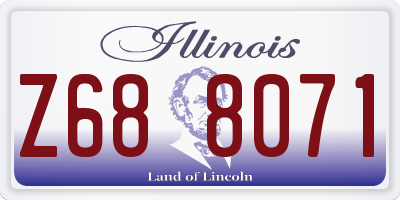 IL license plate Z688071