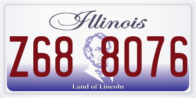 IL license plate Z688076