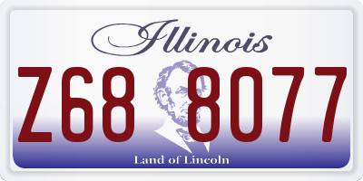 IL license plate Z688077