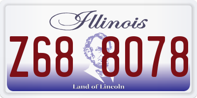 IL license plate Z688078