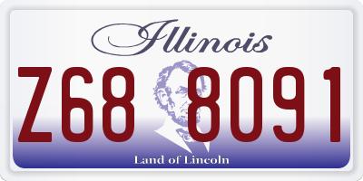 IL license plate Z688091