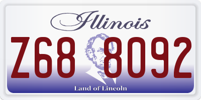 IL license plate Z688092
