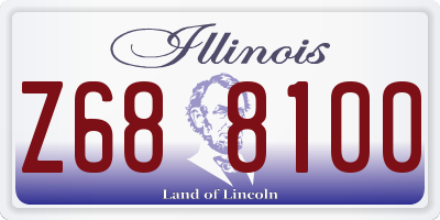 IL license plate Z688100