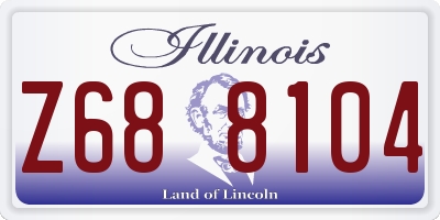 IL license plate Z688104