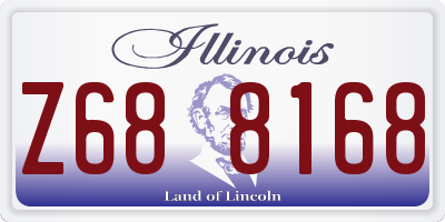 IL license plate Z688168