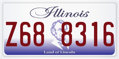 IL license plate Z688316