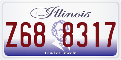 IL license plate Z688317
