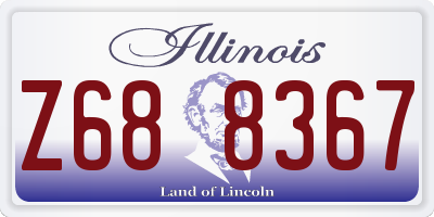 IL license plate Z688367