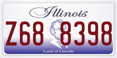 IL license plate Z688398