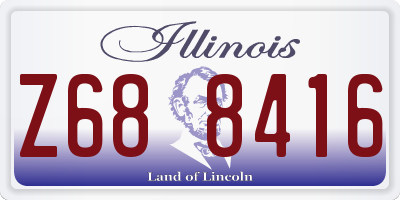 IL license plate Z688416