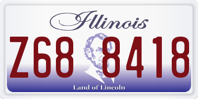 IL license plate Z688418