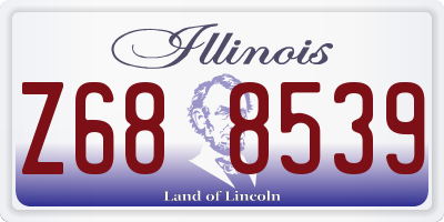 IL license plate Z688539