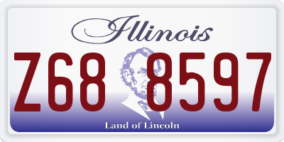 IL license plate Z688597