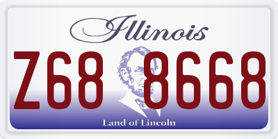 IL license plate Z688668