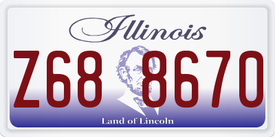 IL license plate Z688670