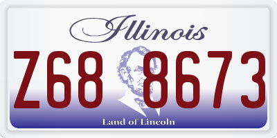 IL license plate Z688673