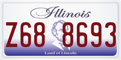 IL license plate Z688693