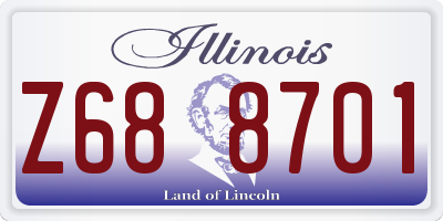 IL license plate Z688701
