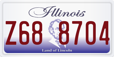 IL license plate Z688704