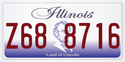 IL license plate Z688716