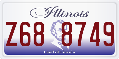 IL license plate Z688749