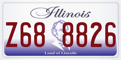 IL license plate Z688826