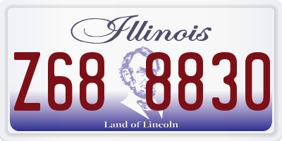 IL license plate Z688830