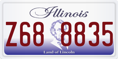 IL license plate Z688835