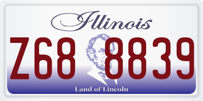 IL license plate Z688839