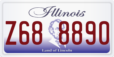 IL license plate Z688890