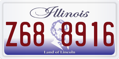 IL license plate Z688916