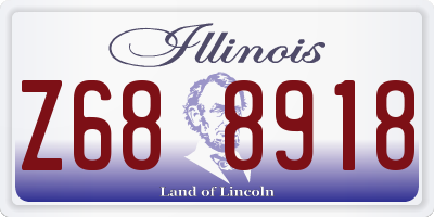 IL license plate Z688918