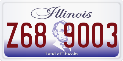 IL license plate Z689003