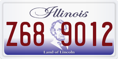 IL license plate Z689012
