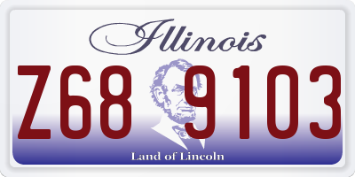 IL license plate Z689103