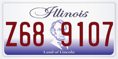 IL license plate Z689107