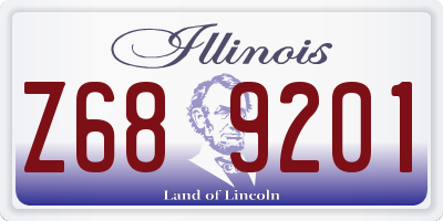 IL license plate Z689201