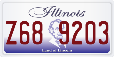 IL license plate Z689203