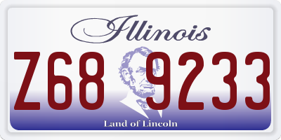IL license plate Z689233
