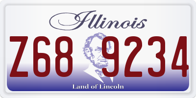 IL license plate Z689234