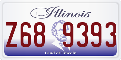 IL license plate Z689393