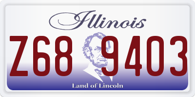 IL license plate Z689403