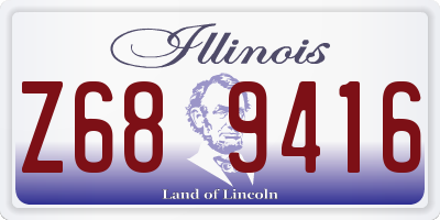 IL license plate Z689416