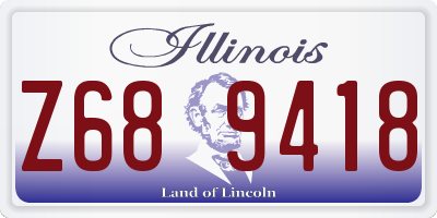 IL license plate Z689418