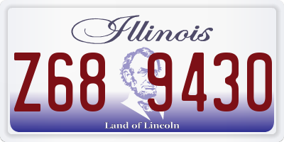 IL license plate Z689430