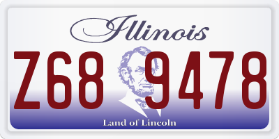 IL license plate Z689478