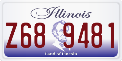 IL license plate Z689481
