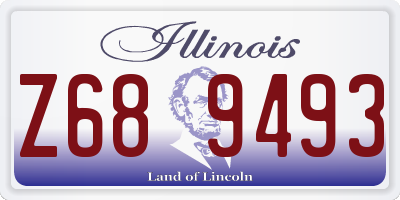 IL license plate Z689493